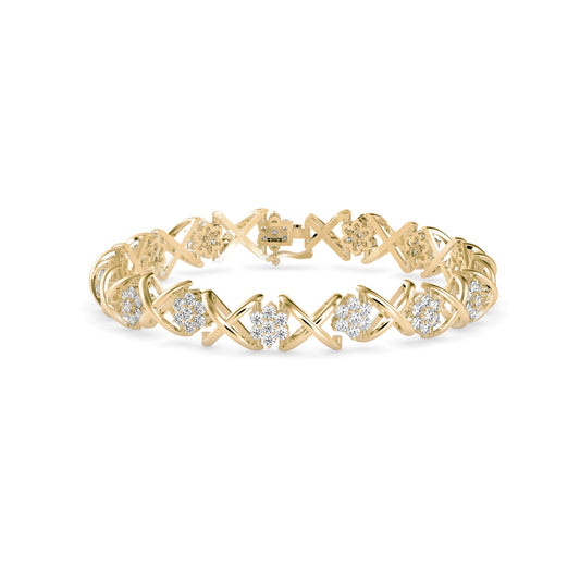Harlequin Diamond Bracelet-Golden