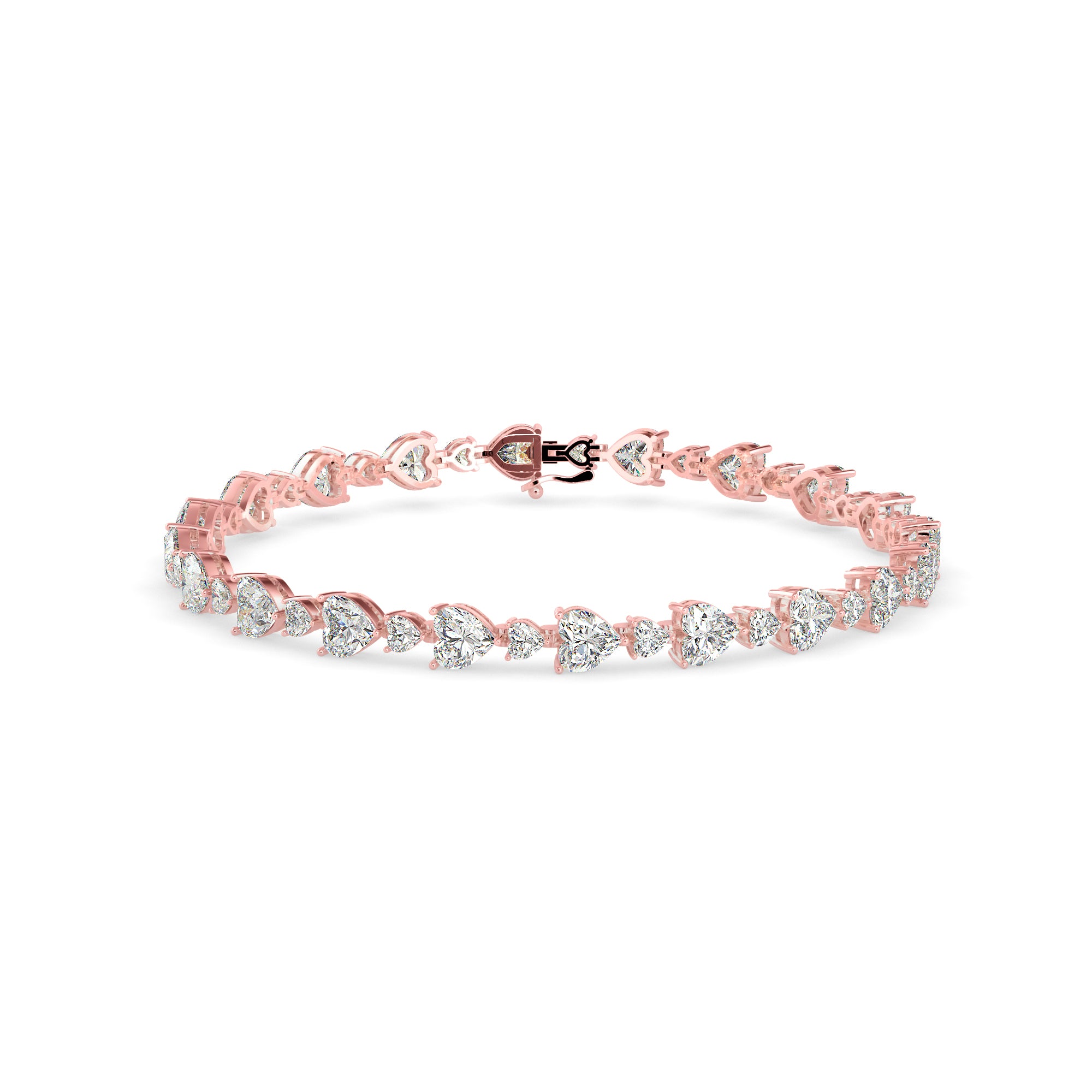 Bract Diamond Tennis Bracelet-Rose Gold