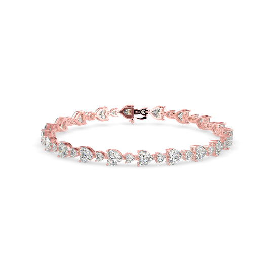 Bract Diamond Tennis Bracelet-Rose Gold