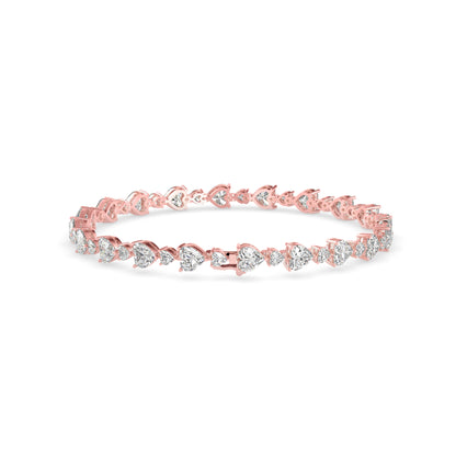 Bract Diamond Tennis Bracelet-Rose Gold