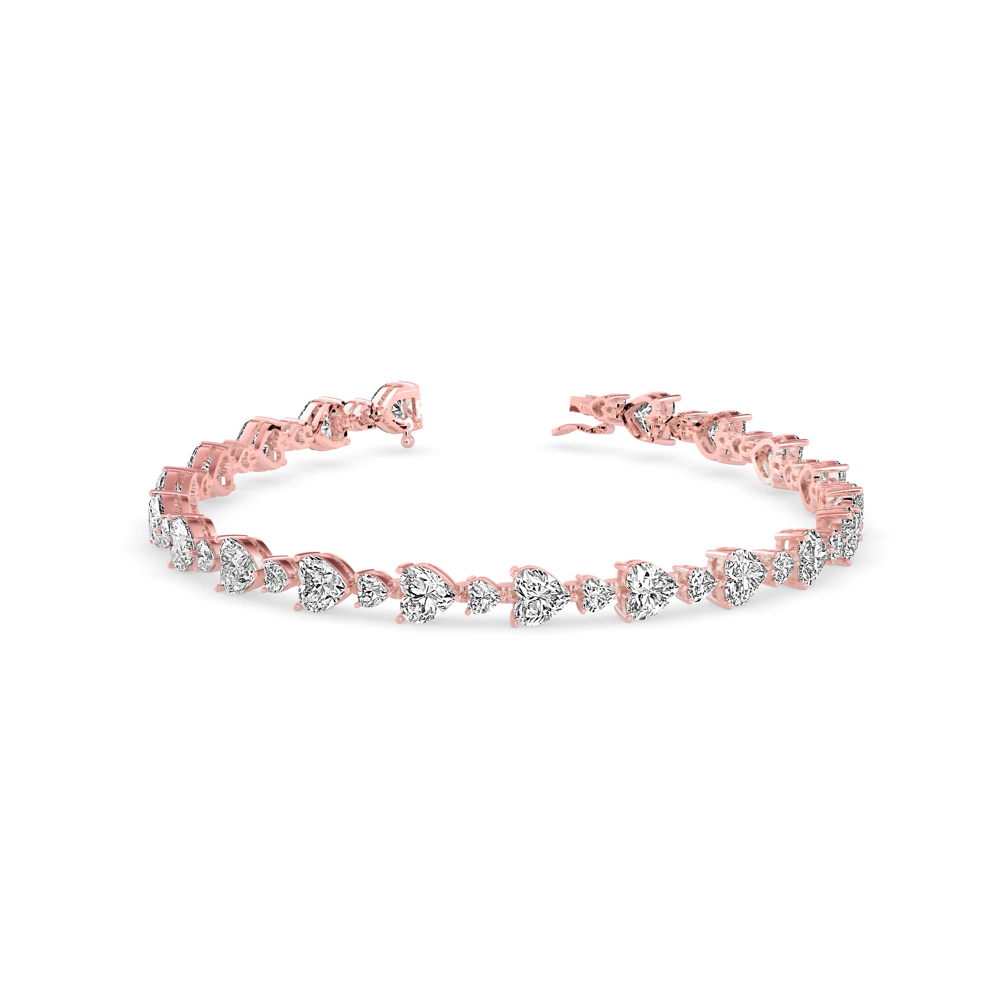 Bract Diamond Tennis Bracelet-Rose Gold