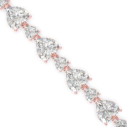 Bract Diamond Tennis Bracelet-Rose Gold