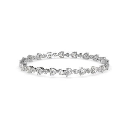 Bract Diamond Tennis Bracelet-Silver