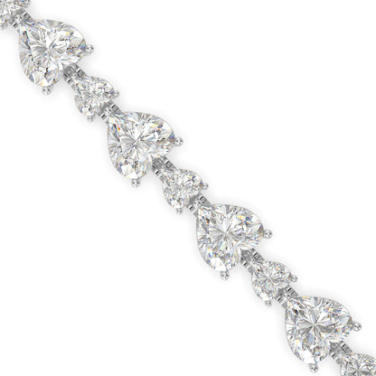 Bract Diamond Tennis Bracelet-Silver