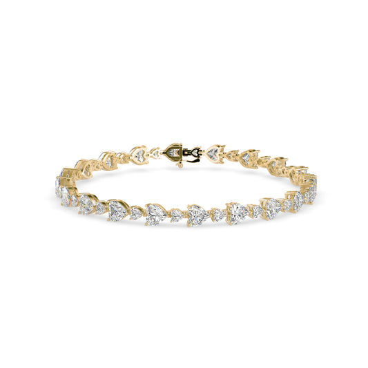Bract Diamond Tennis Bracelet- Golden