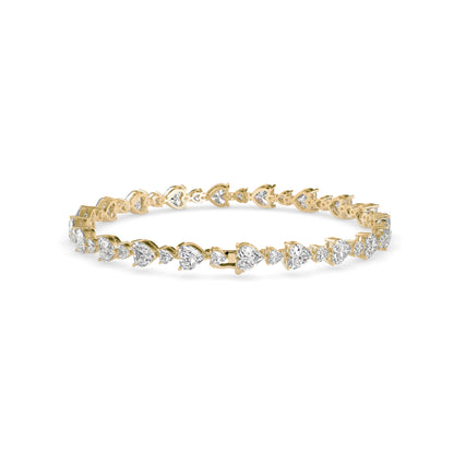 Bract Diamond Tennis Bracelet- Golden