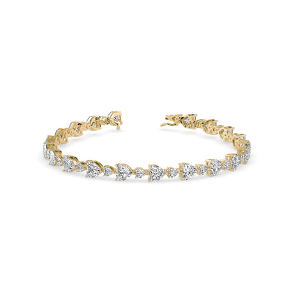 Bract Diamond Tennis Bracelet- Golden