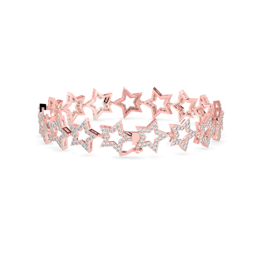 Orb Diamond Tennis Bracelet-Rose Gold