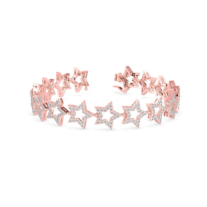 Orb Diamond Tennis Bracelet-Rose Gold