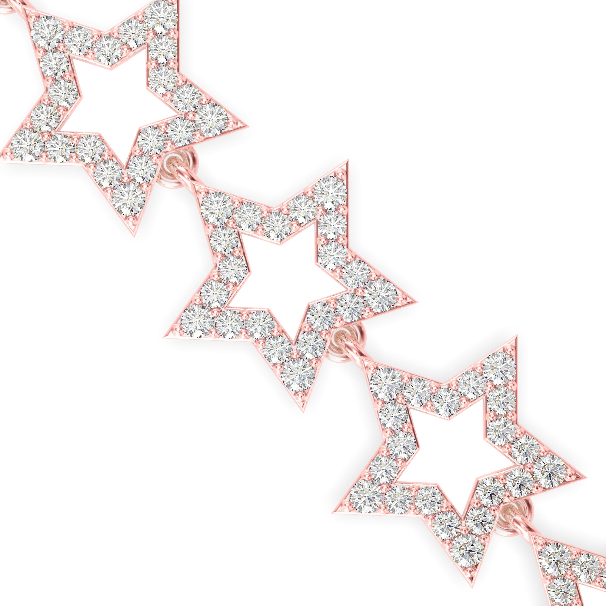 Orb Diamond Tennis Bracelet-Rose Gold