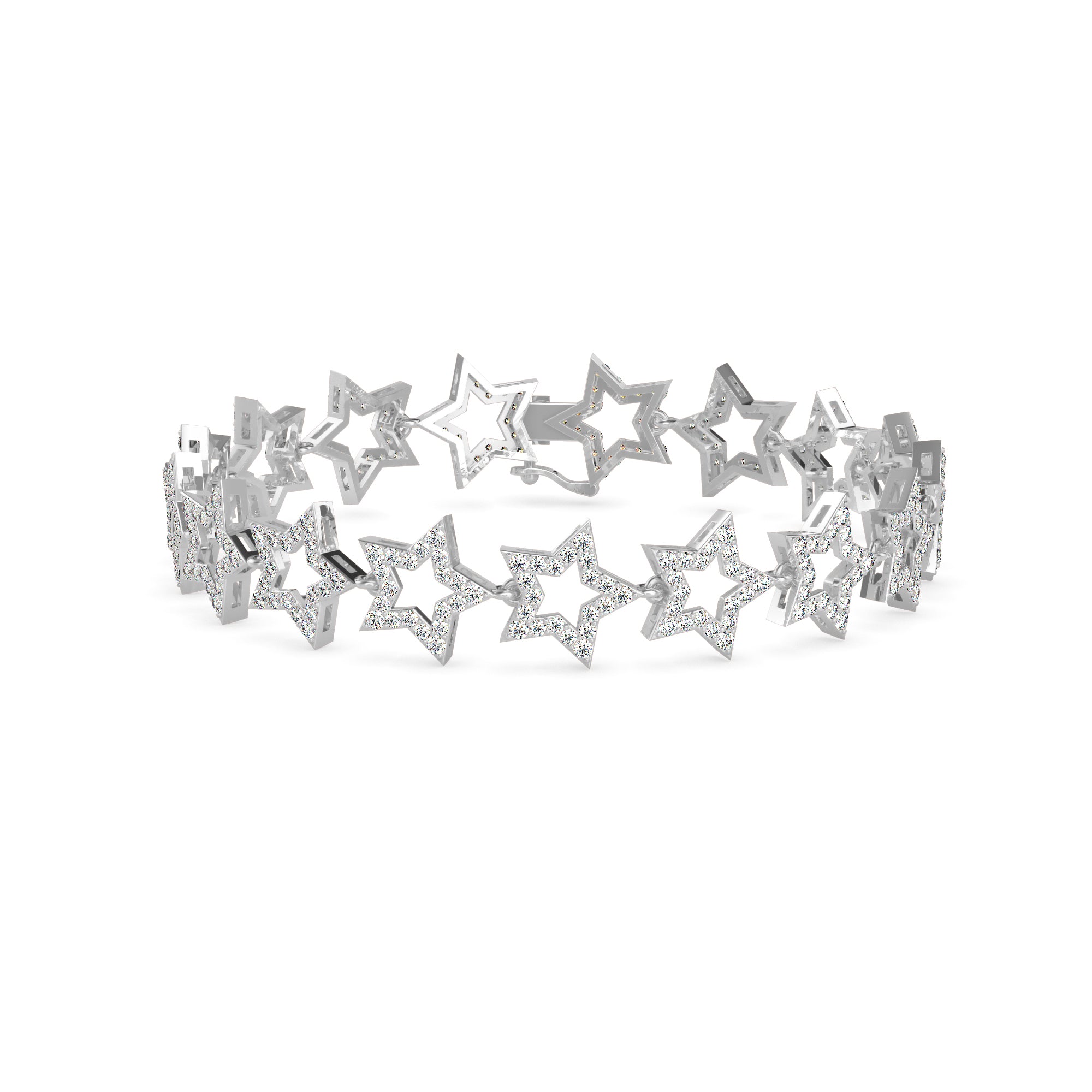 Orb Diamond Tennis Bracelet-Silver