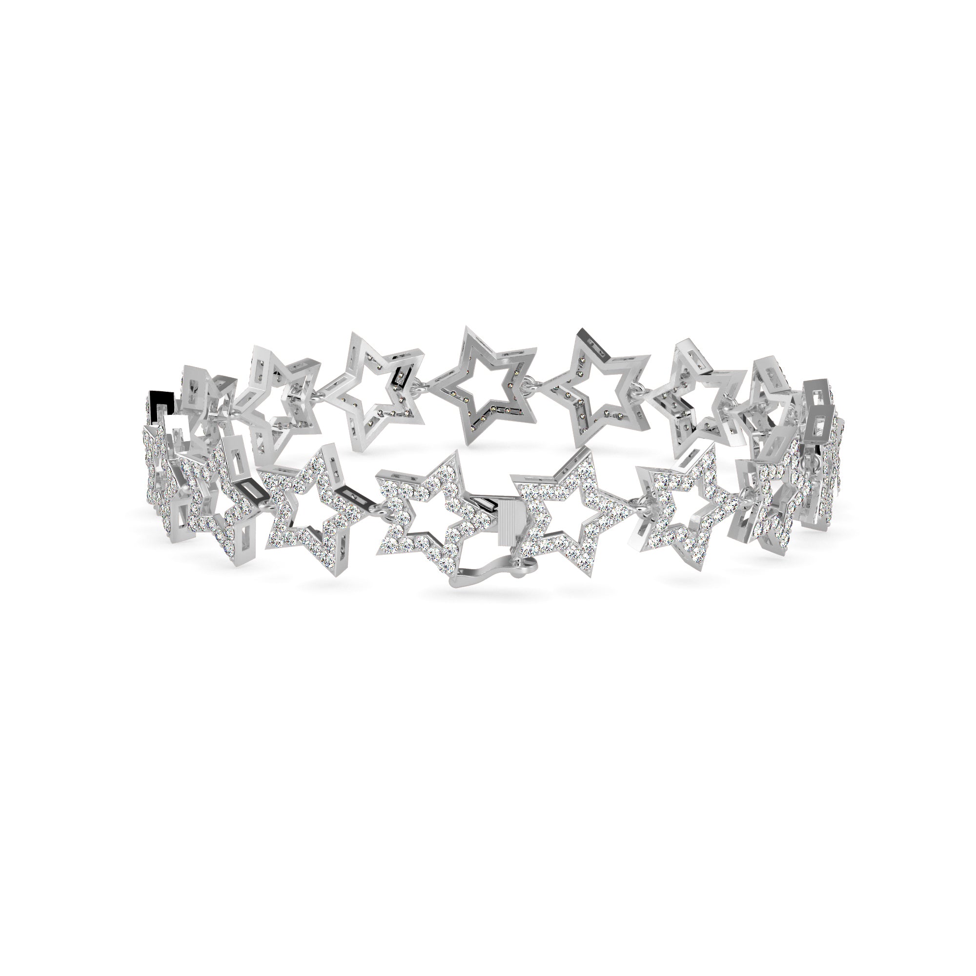 Orb Diamond Tennis Bracelet-Silver