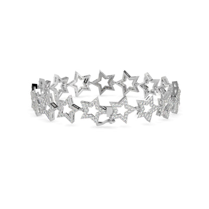 Orb Diamond Tennis Bracelet-Silver