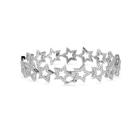 Orb Diamond Tennis Bracelet-Silver