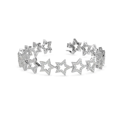 Orb Diamond Tennis Bracelet-Silver