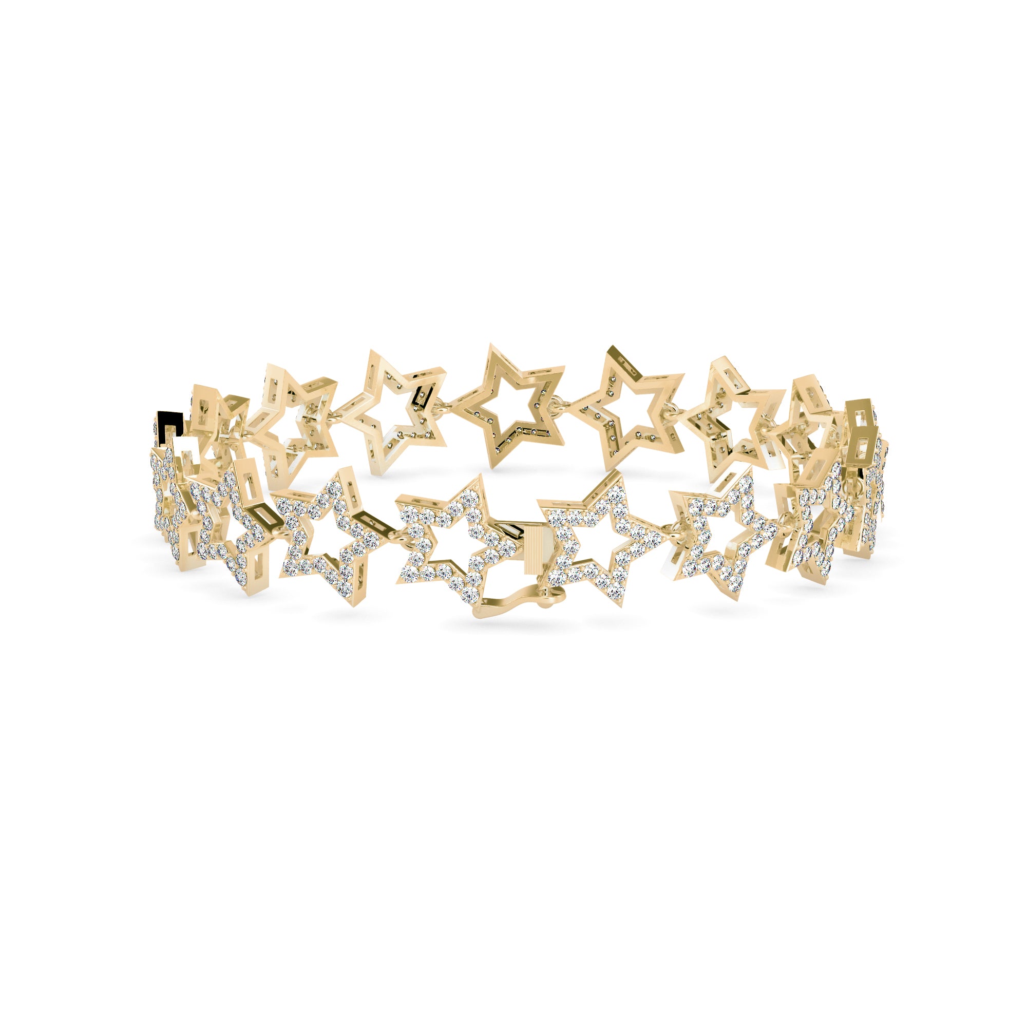 Orb Diamond Tennis Bracelet-Golden