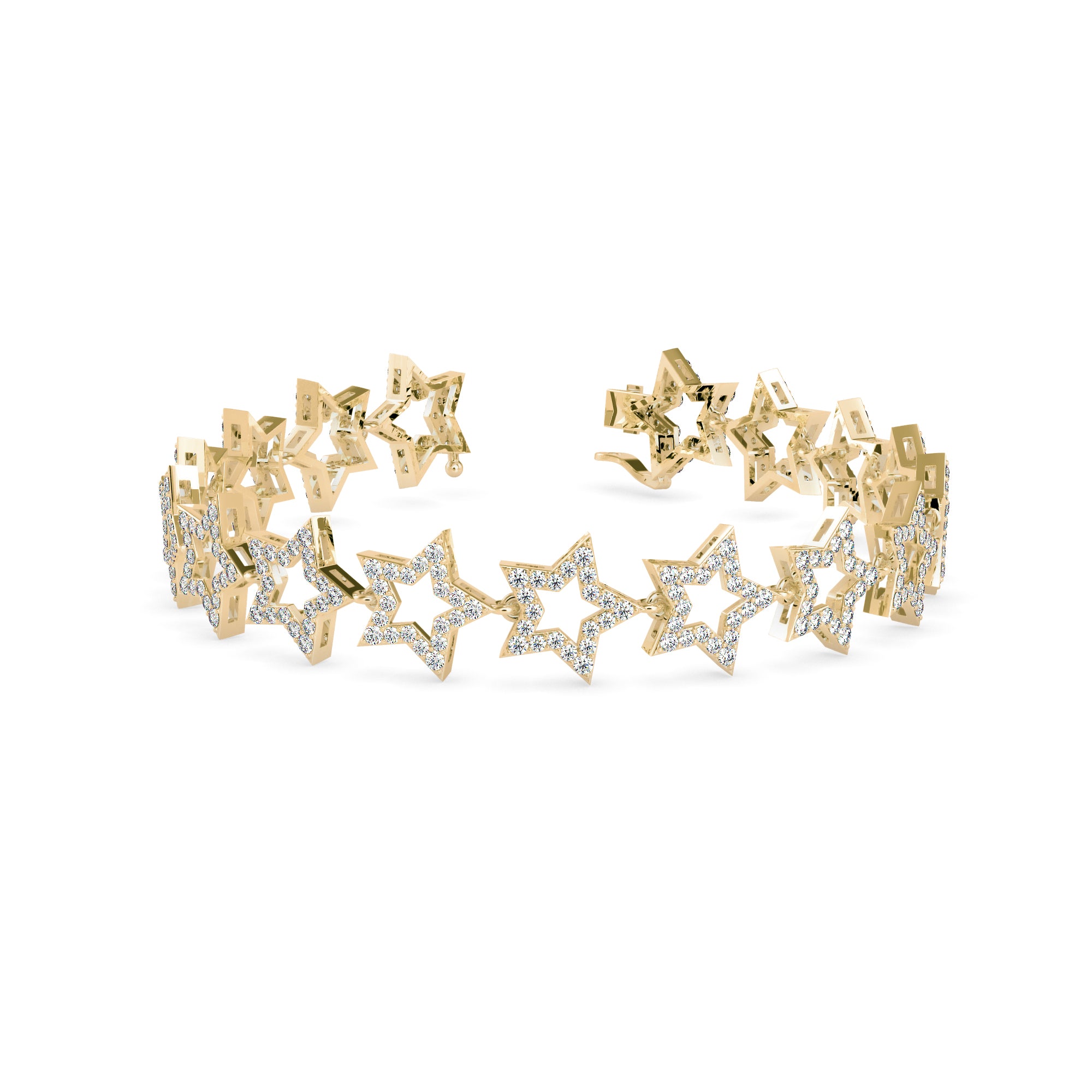 Orb Diamond Tennis Bracelet-Golden