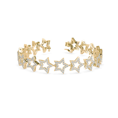Orb Diamond Tennis Bracelet-Golden