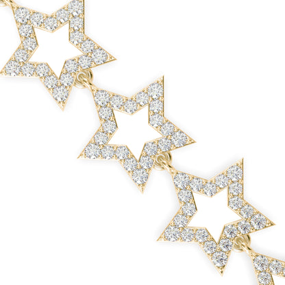 Orb Diamond Tennis Bracelet-Golden