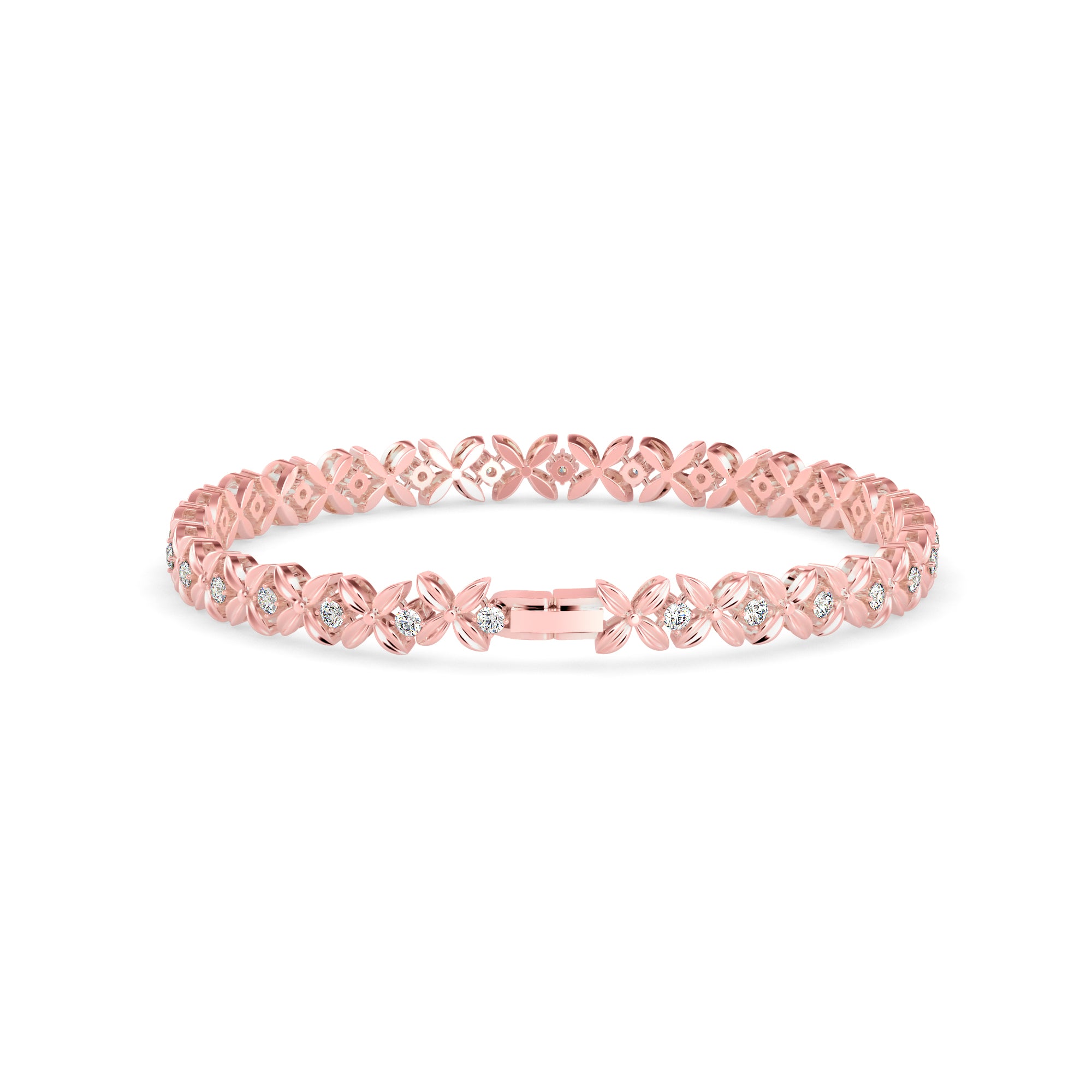 Argyle Diamond Tennis Bracelet-Rose Gold