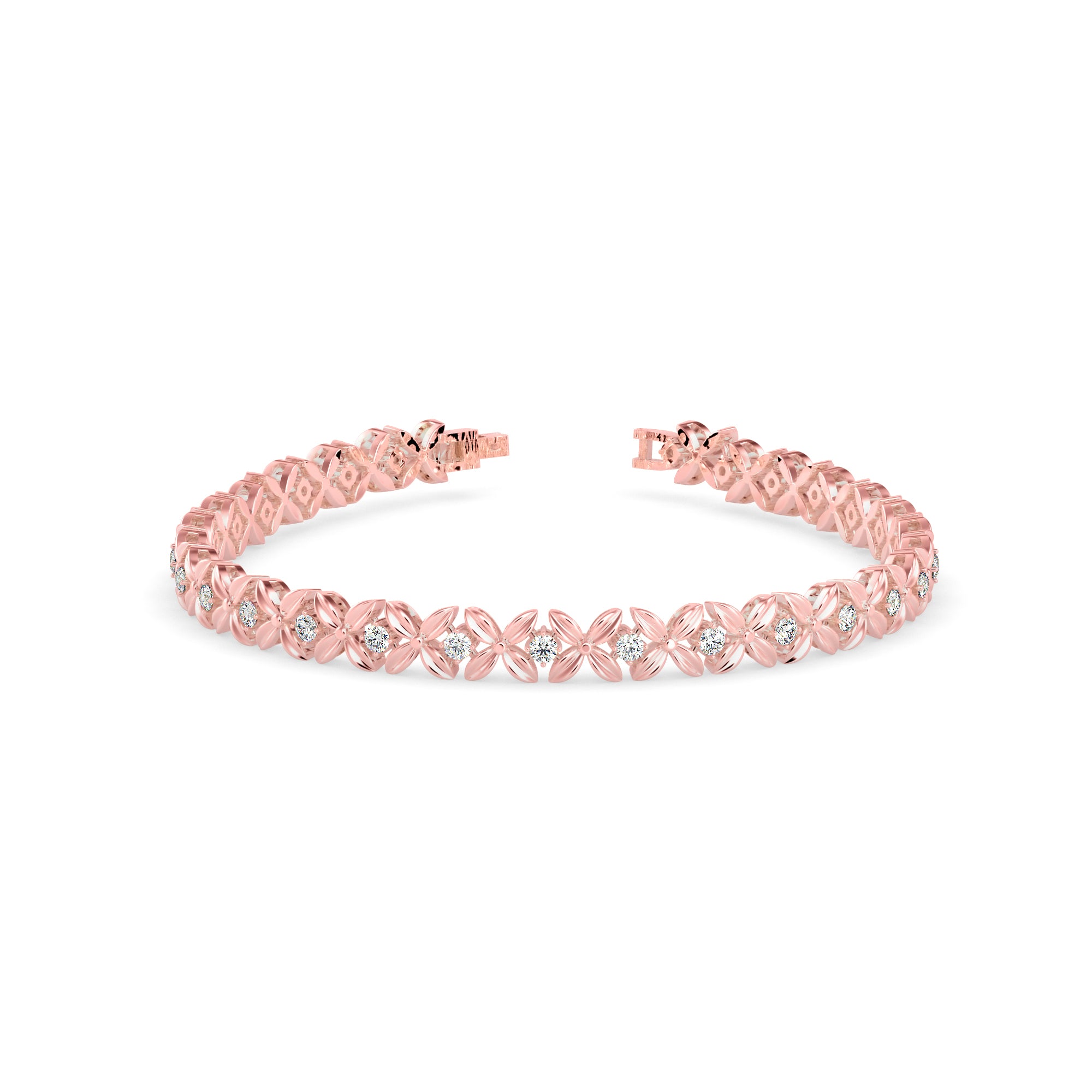 Argyle Diamond Tennis Bracelet-Rose Gold