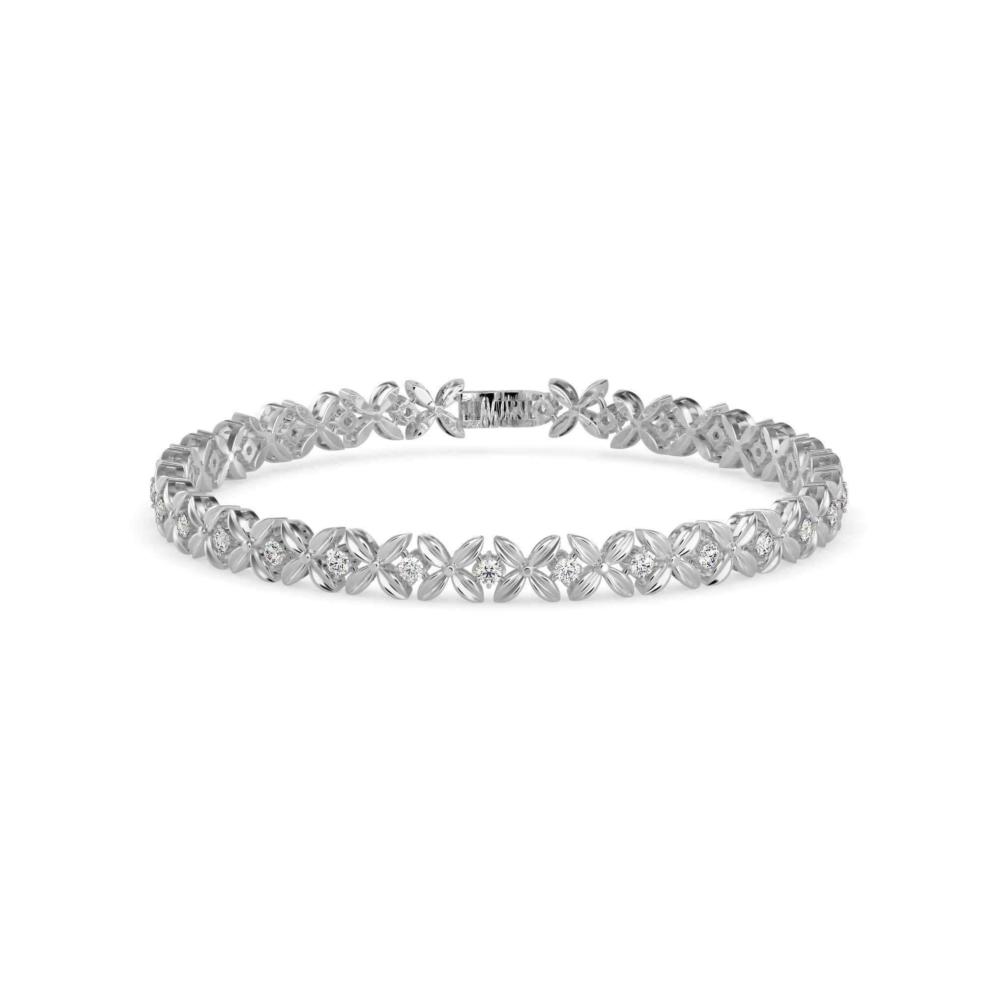 Argyle Diamond Tennis Bracelet-Silver