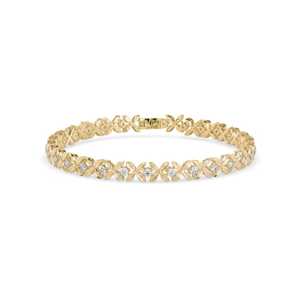 Argyle Diamond Tennis Bracelet-Golden