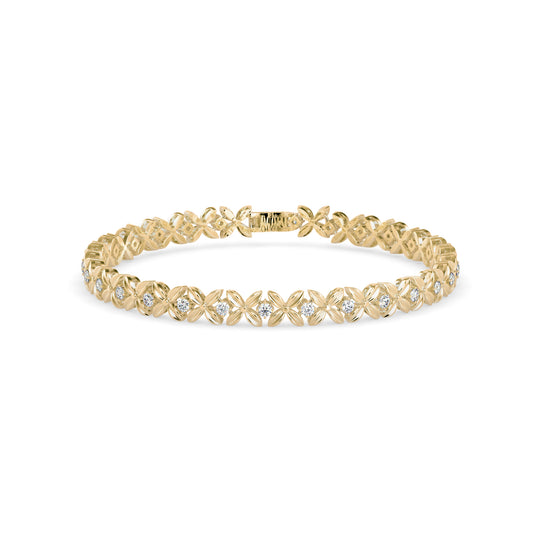 Argyle Diamond Tennis Bracelet-Golden