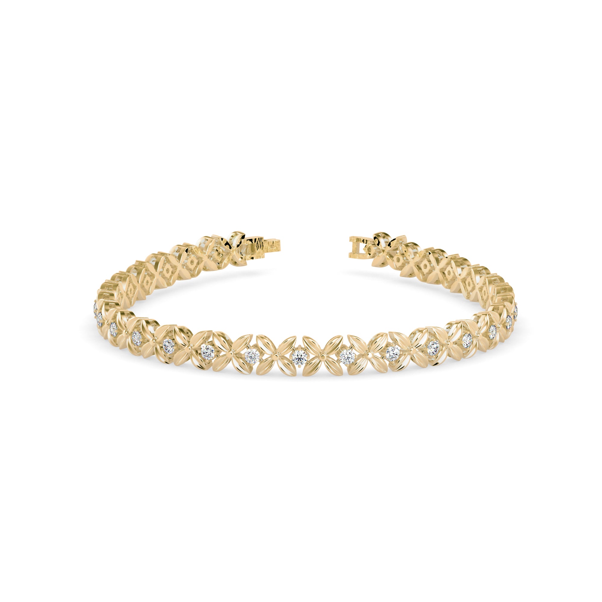 Argyle Diamond Tennis Bracelet-Golden