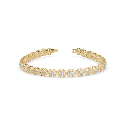 Argyle Diamond Tennis Bracelet-Golden
