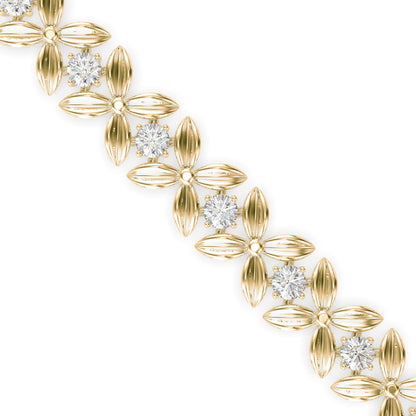 Argyle Diamond Tennis Bracelet-Golden