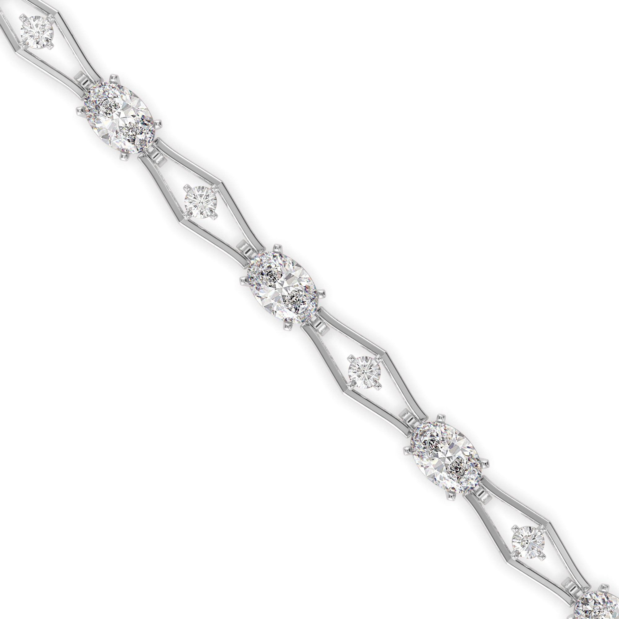 Dynast Tennis Diamond Bracelet-Silver