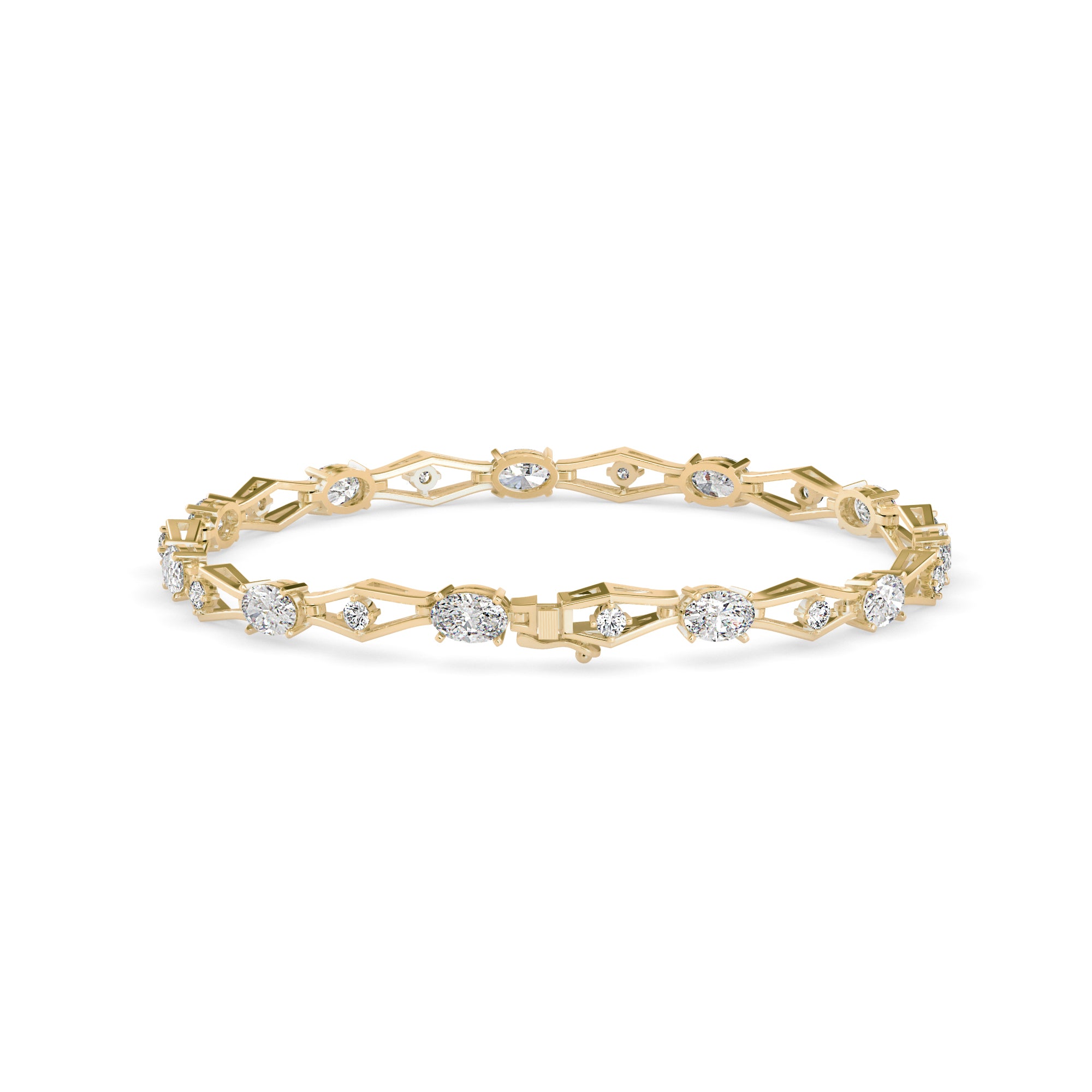 Dynast Tennis Diamond Bracelet-Golden