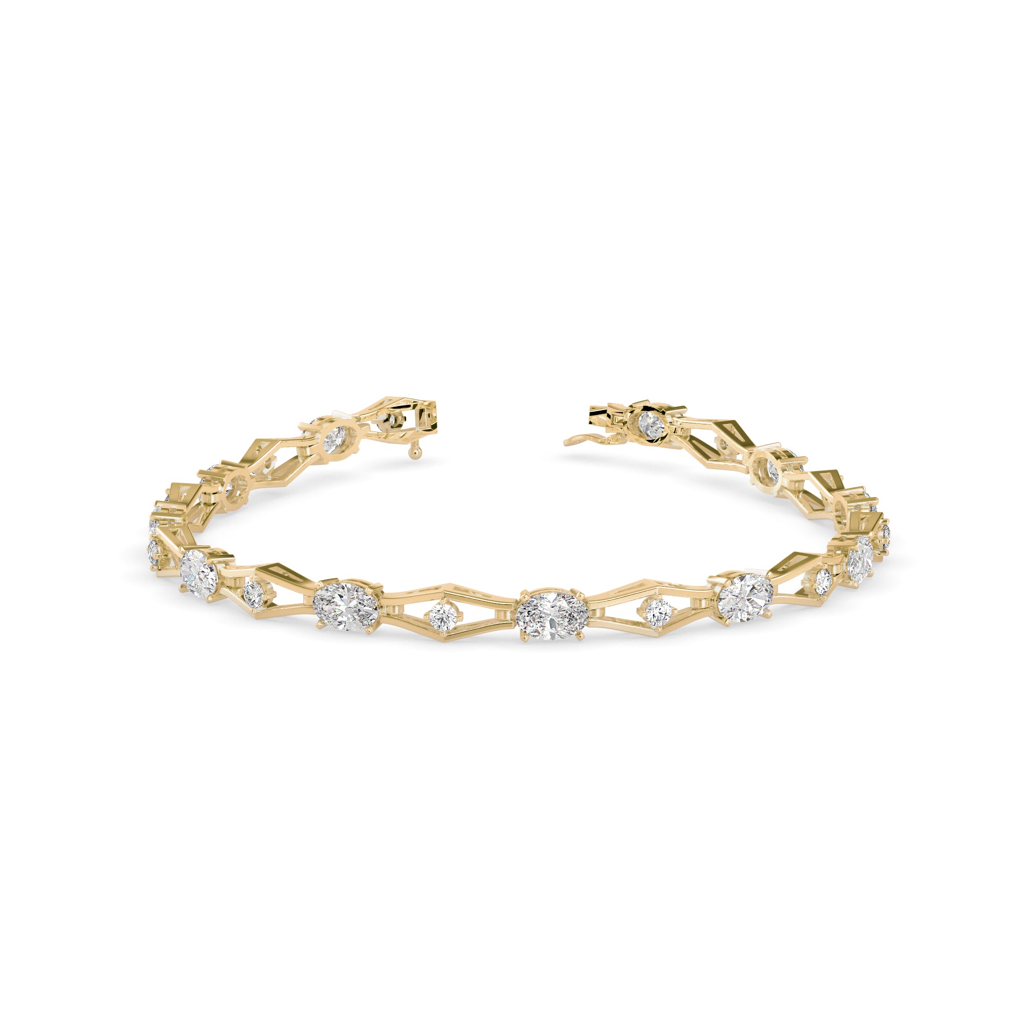 Dynast Tennis Diamond Bracelet-Golden