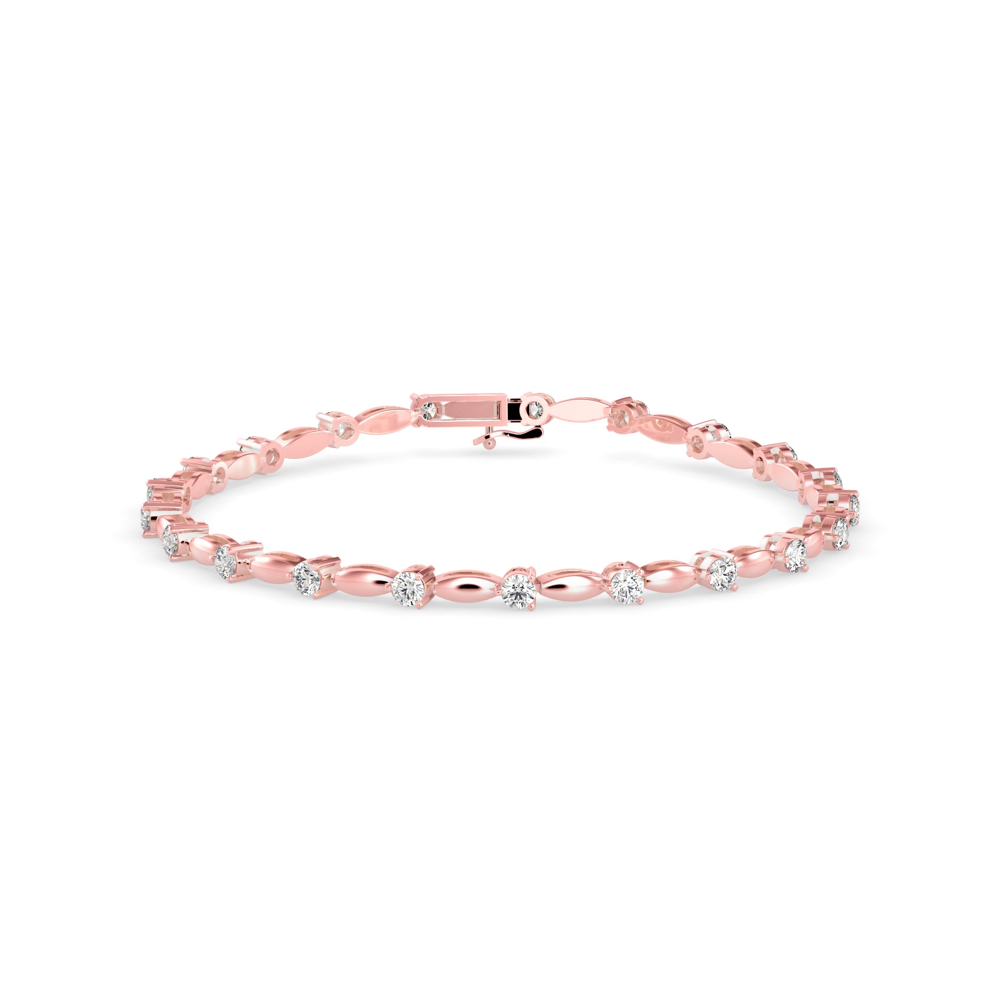 Palisade Tennis Diamond Bracelet-Rose Gold