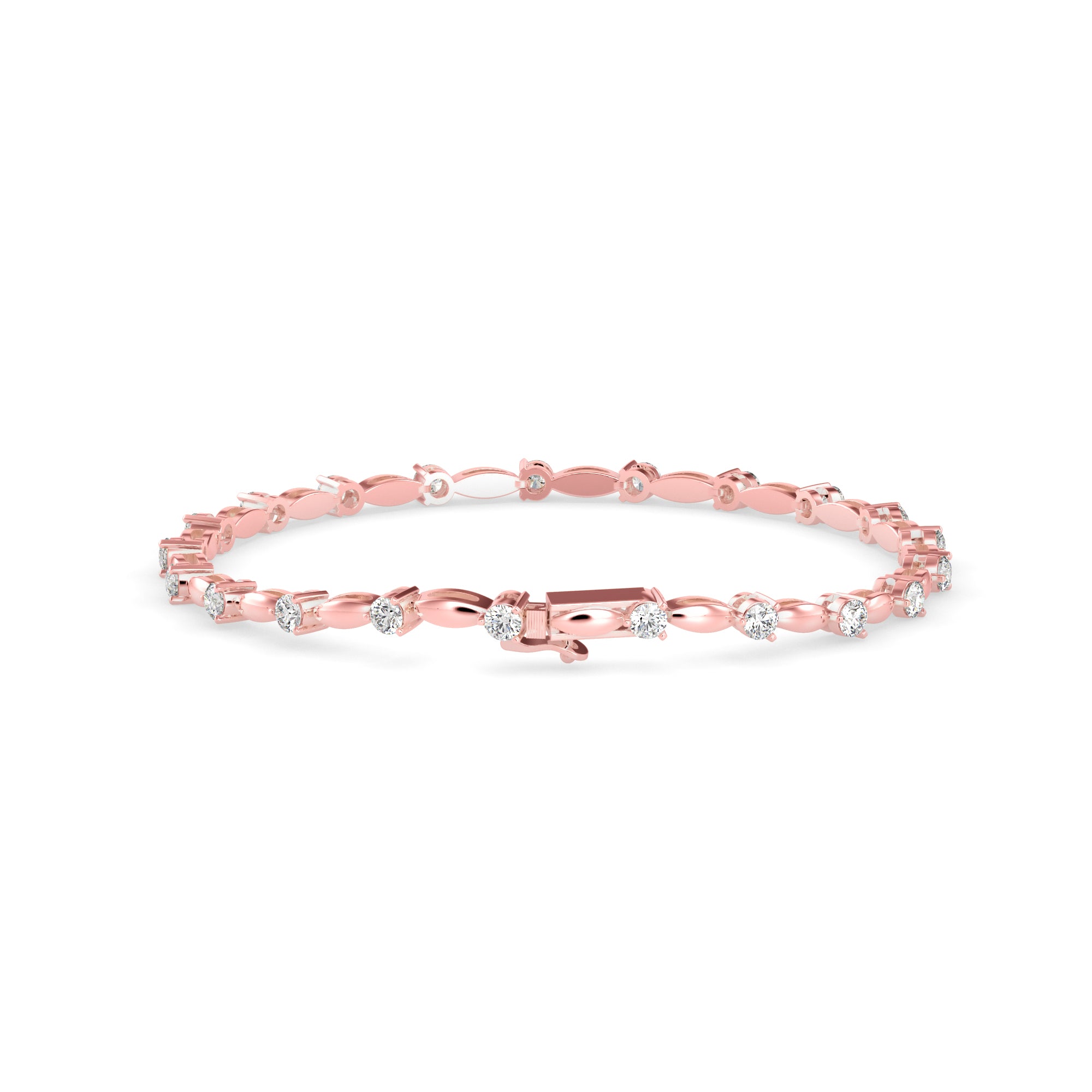 Palisade Tennis Diamond Bracelet-Rose Gold