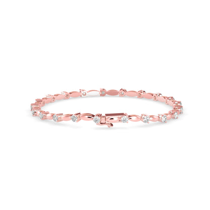 Palisade Tennis Diamond Bracelet-Rose Gold