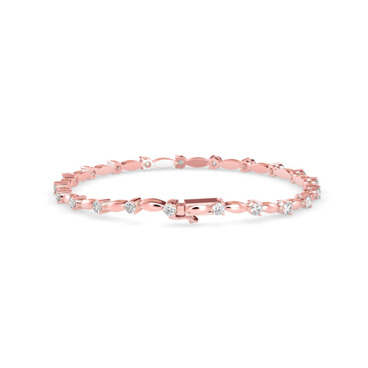 Palisade Tennis Diamond Bracelet-Rose Gold