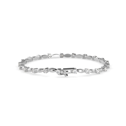 Palisade Tennis Diamond Bracelet-Silver