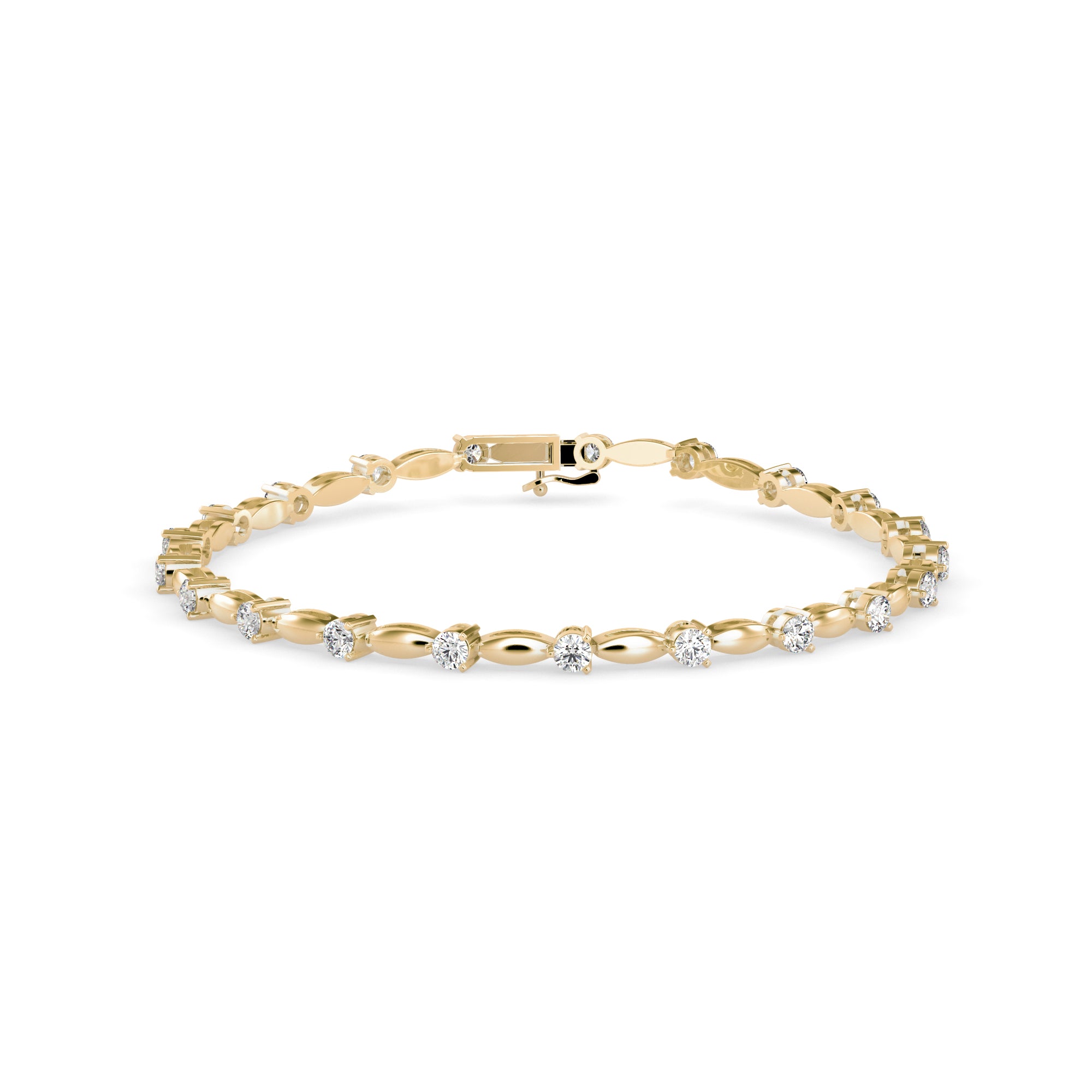 Palisade Tennis Diamond Bracelet-Golden