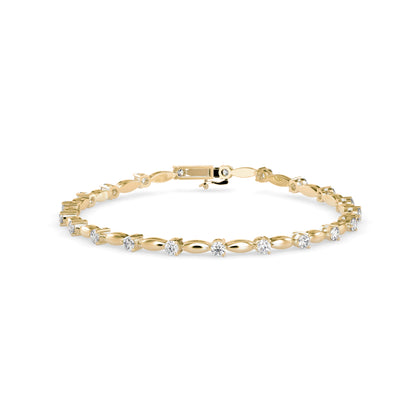 Palisade Tennis Diamond Bracelet-Golden