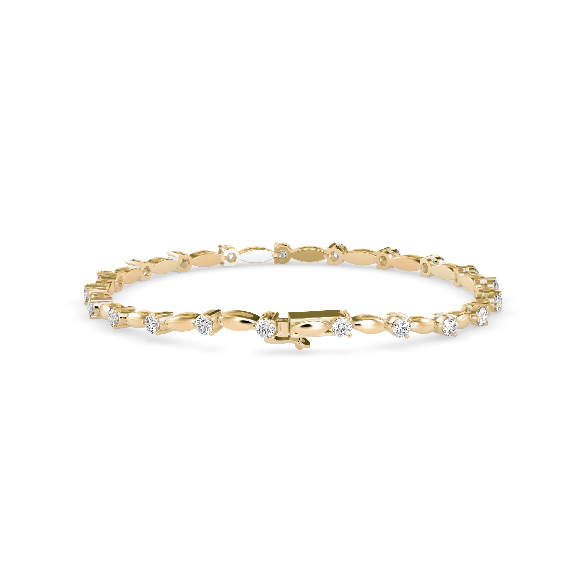 Palisade Tennis Diamond Bracelet-Golden