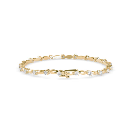 Palisade Tennis Diamond Bracelet-Golden