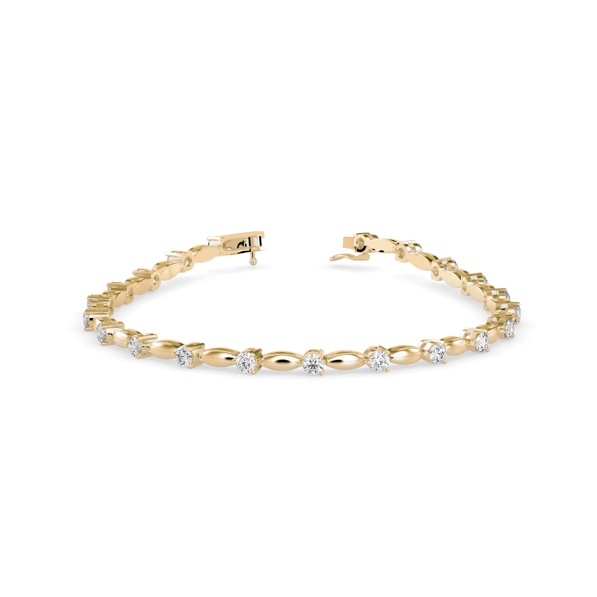 Palisade Tennis Diamond Bracelet-Golden