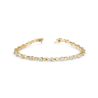 Palisade Tennis Diamond Bracelet-Golden