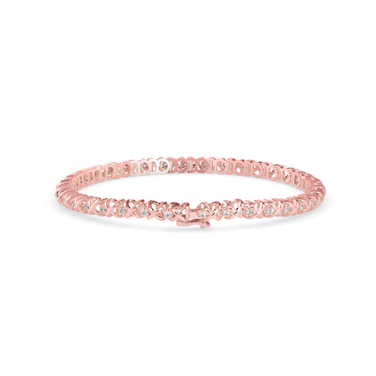 Majesty Diamond Tennis Bracelet-Rose Gold