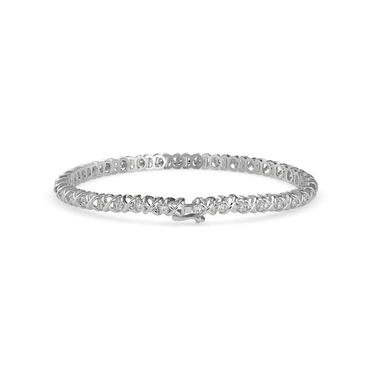 Majesty Diamond Tennis Bracelet-silver