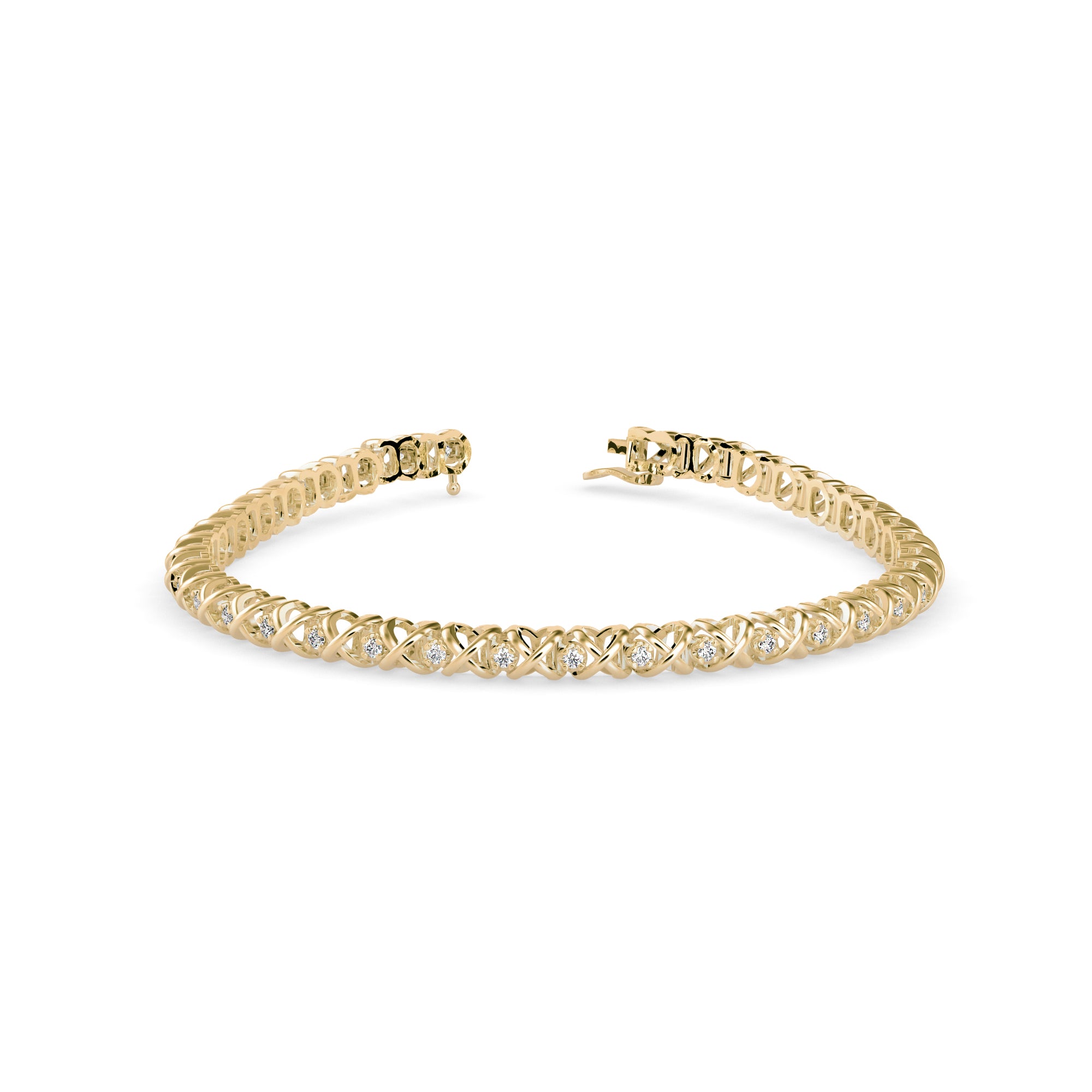 Majesty Diamond Tennis Bracelet-Golden
