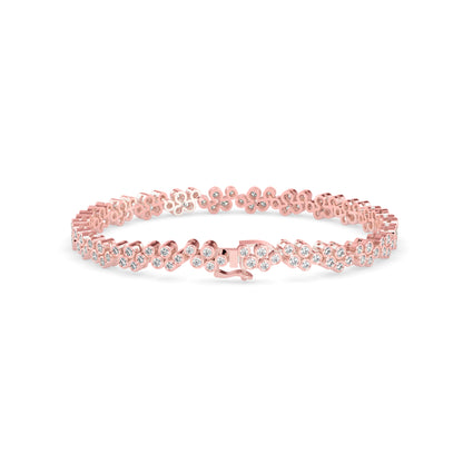 Duchess Diamond Tennis Bracelet-Rose Gold