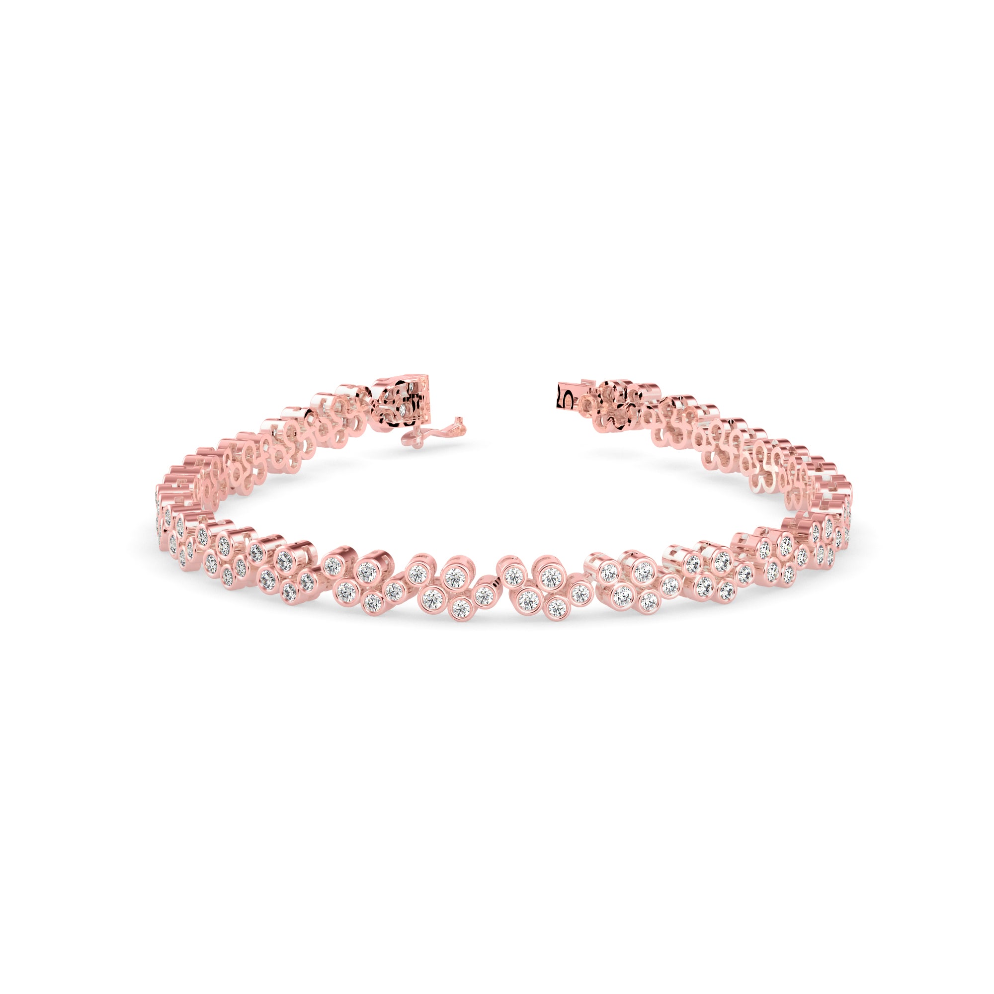 Duchess Diamond Tennis Bracelet-Rose Gold